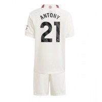 Manchester United Antony #21 Tretí Detský futbalový dres 2023-24 Krátky Rukáv (+ trenírky)